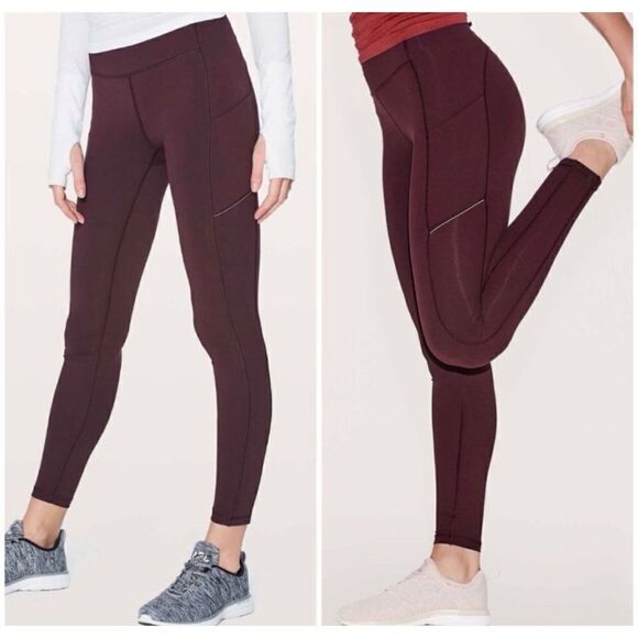 Lululemon Speed Up Tight *Full-On Luxtreme 28" In Black Cherry Size 4 - Picture 1 of 8